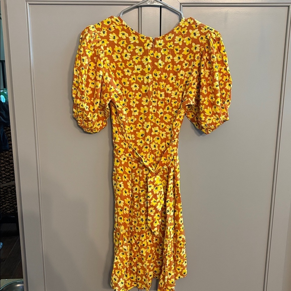 Faithfull the Brand Ilia mini dress- saffron Sz S retail $188 - Picture 6 of 6